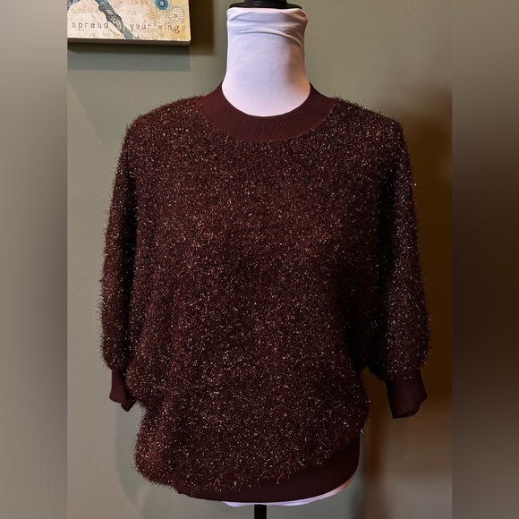 Anthropologie Violetta Tinsel Sweater By Maeve - Picture 2 of 8
